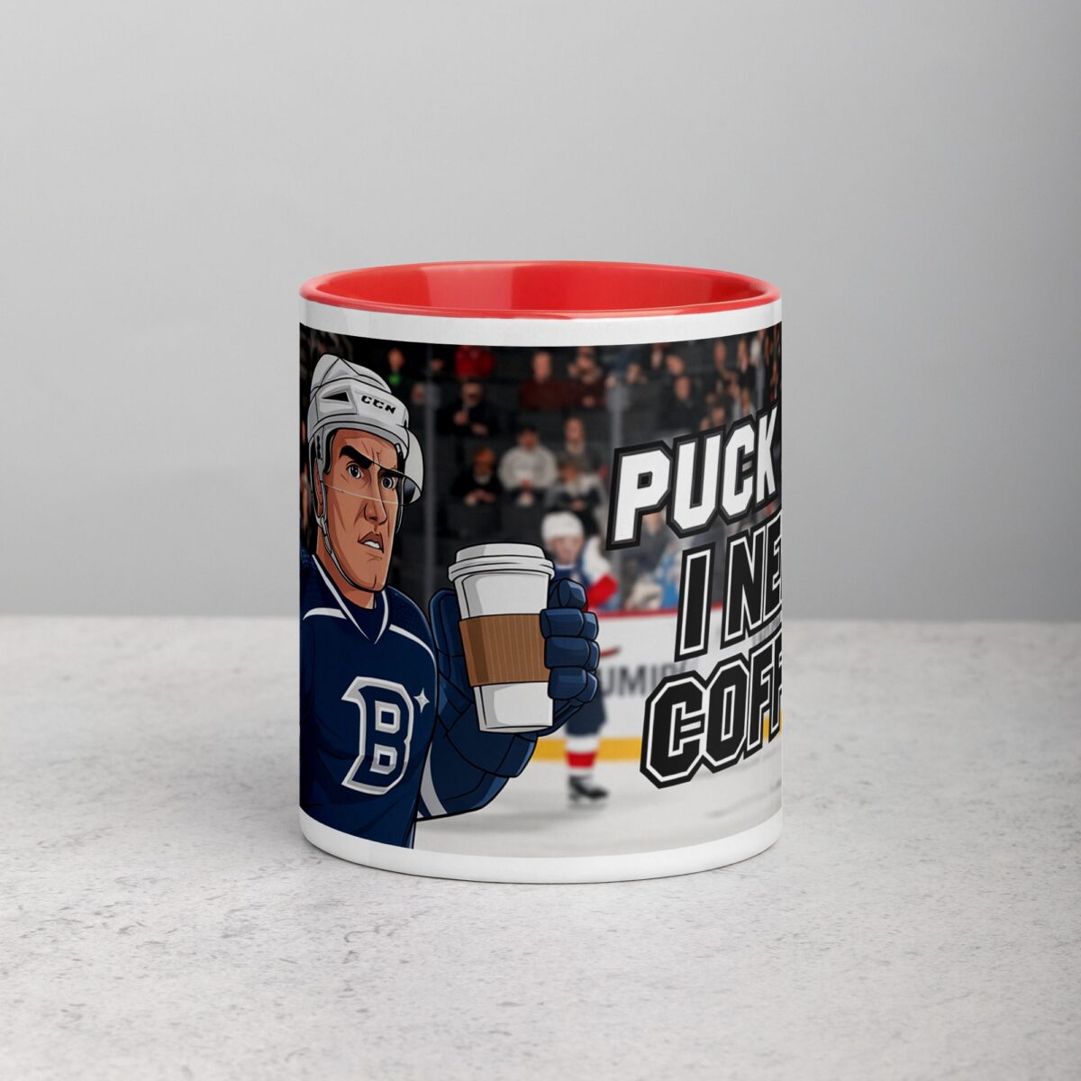 Puck Off, I Need Coffee! Hockey Mug - Image 7