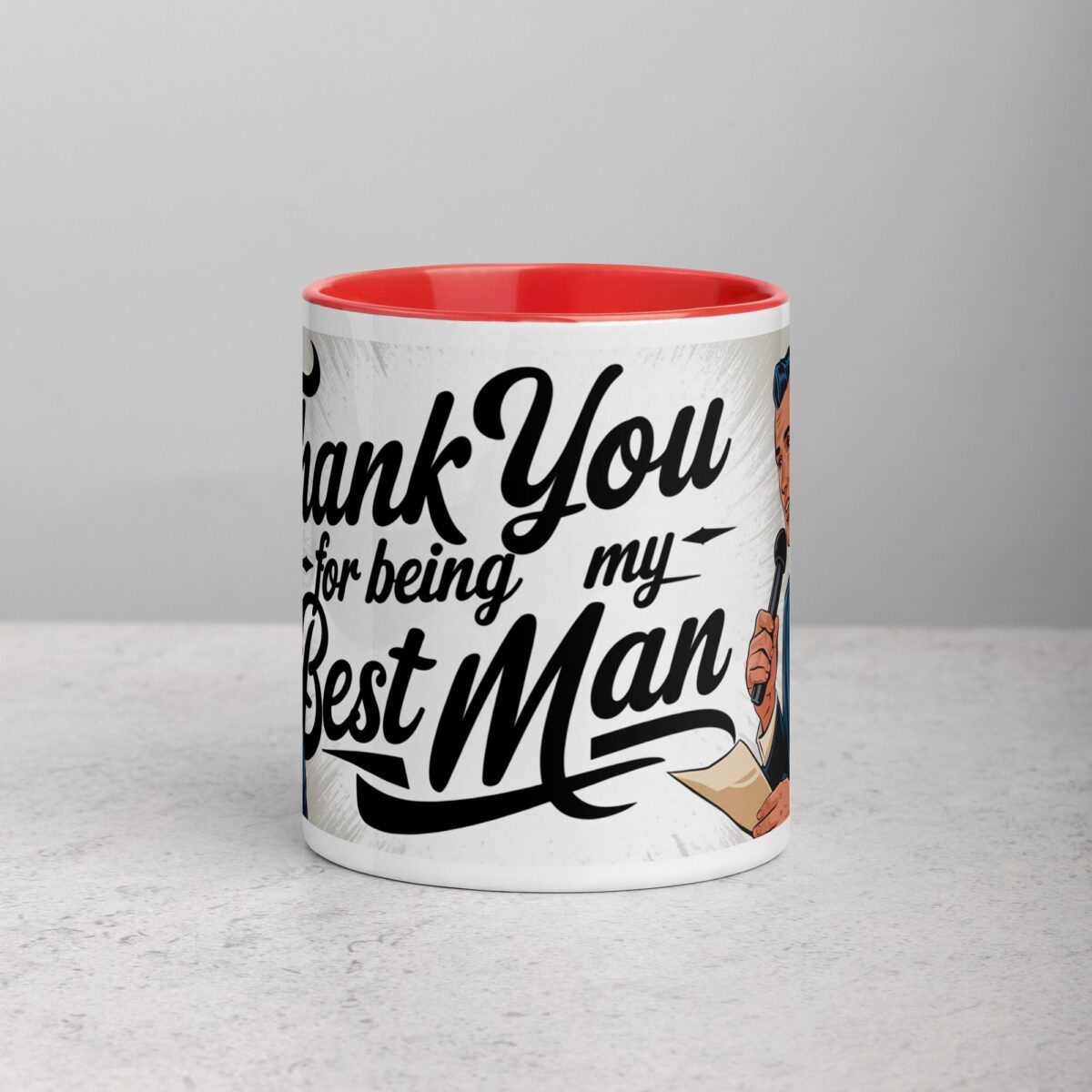 Retro Thank You Best Man Coffee Mug & Tea Cup - Image 7