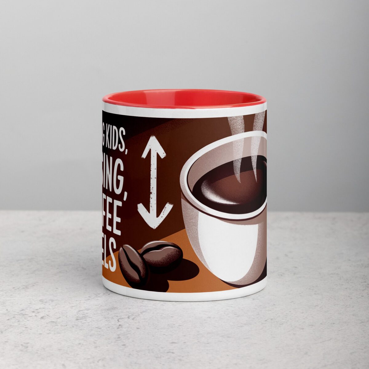 Raising Kids, Raising Coffee Levels Mug - Image 7