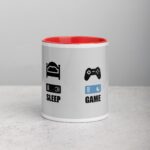 Eat, Sleep, Game, Repeat Gamer Coffee Mug - Image 7
