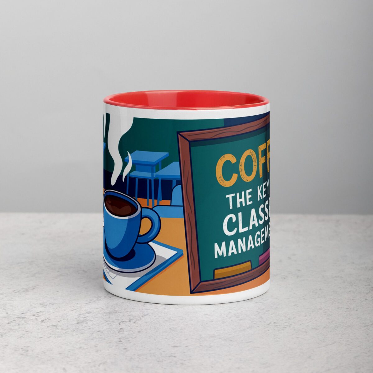 Coffee: The Key to My Classroom Management Plan Teachers Mug - Image 7