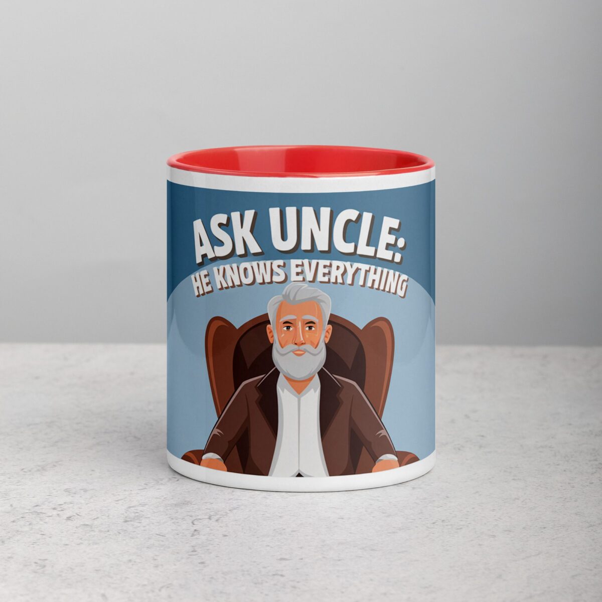 Ask Uncle: He Knows Everything Coffee Mug - Image 7
