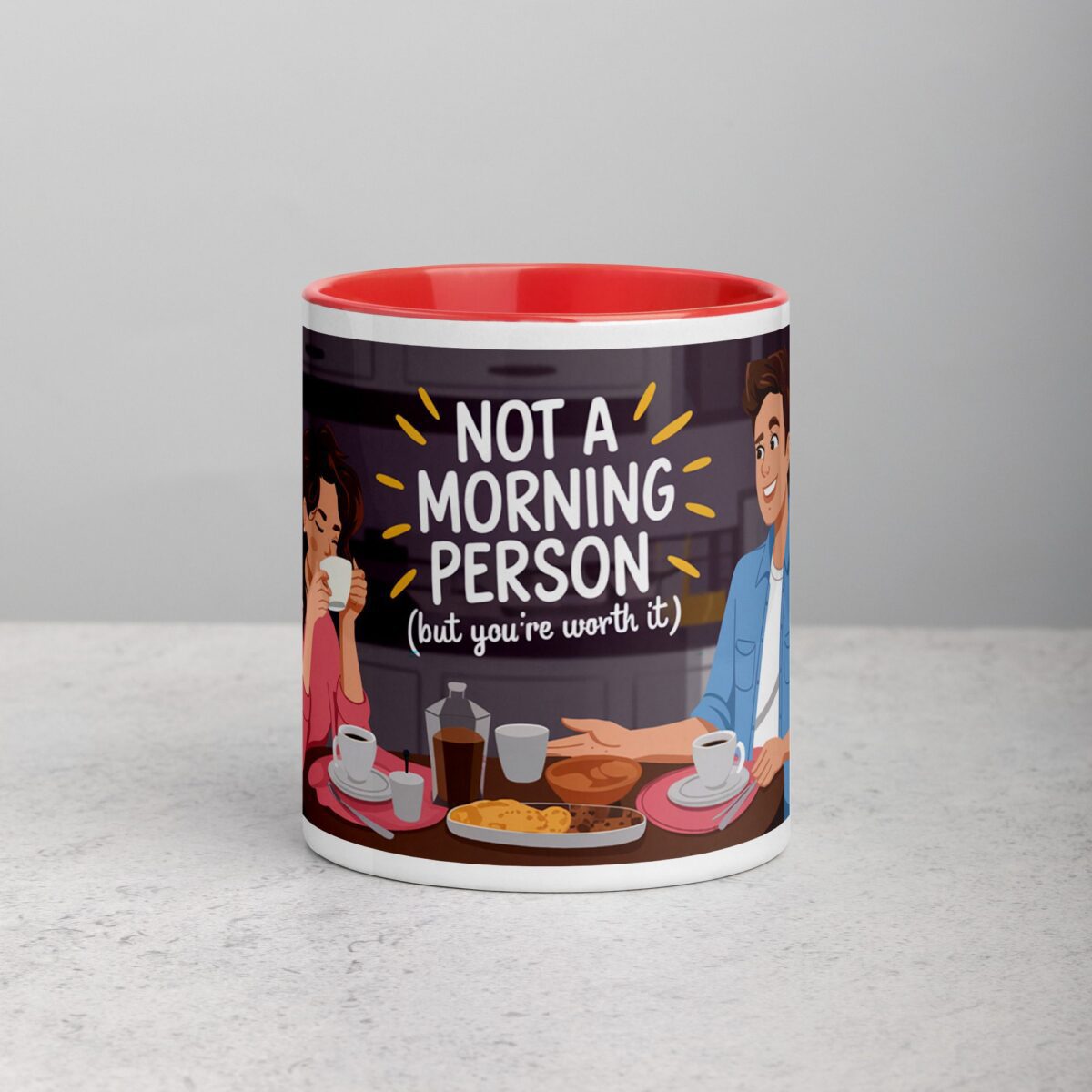Not a Morning Person (But You’re Worth It) Coffee Mug - Image 7