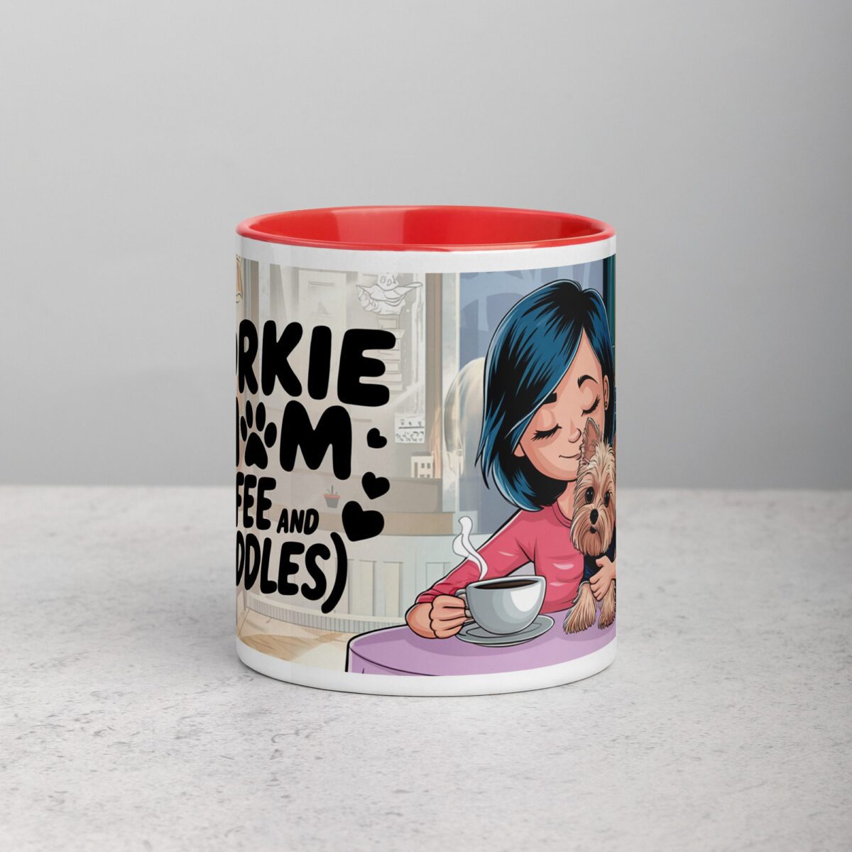 Yorkie Mom (Coffee and Cuddles) Mug - Image 7