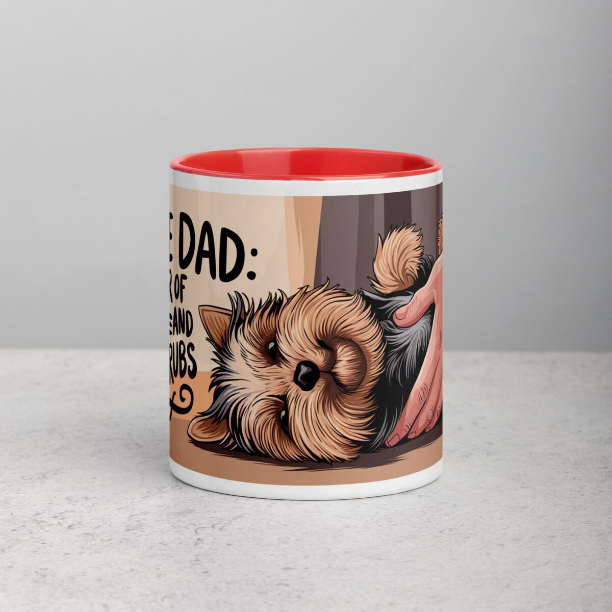 Yorkie Dad: Master of Treats and Belly Rubs Coffee Mug - Image 7
