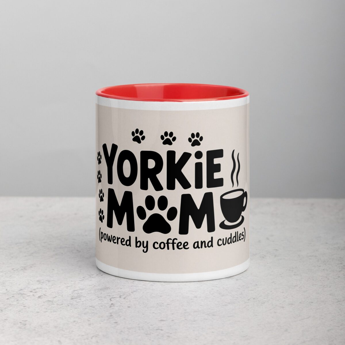 Yorkie Mom Text Coffee Mug & Tea Cup - Image 7