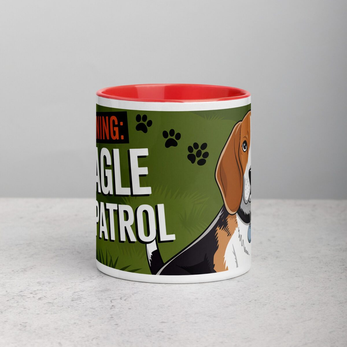 Warning: Beagle on Patrol Coffee Mug - Image 7