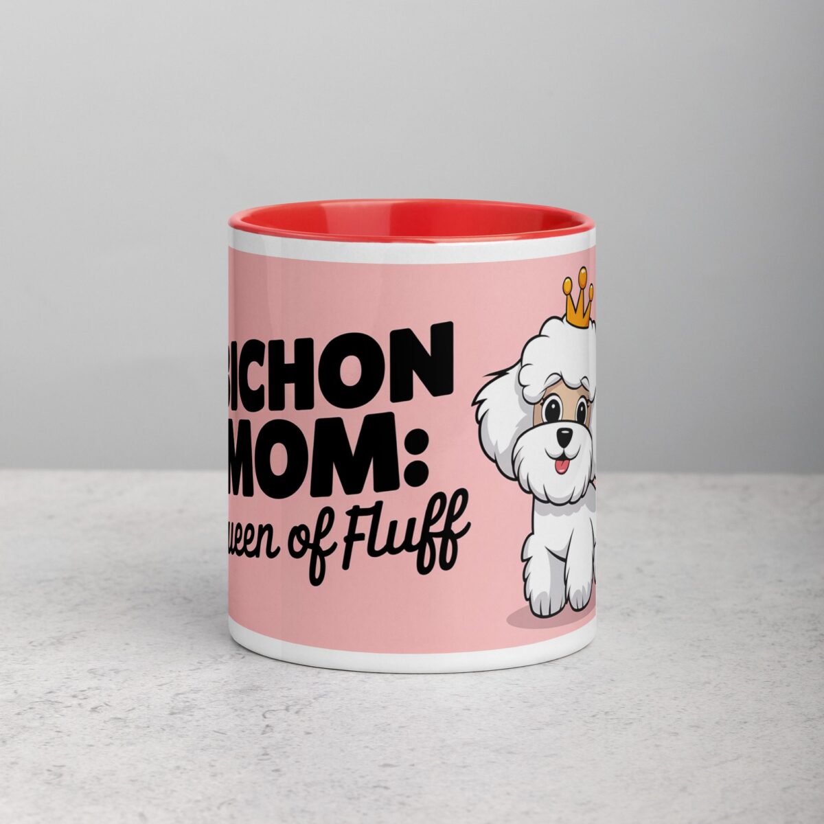 Bichon Mom: Queen of Fluff Coffee Mug - Image 7