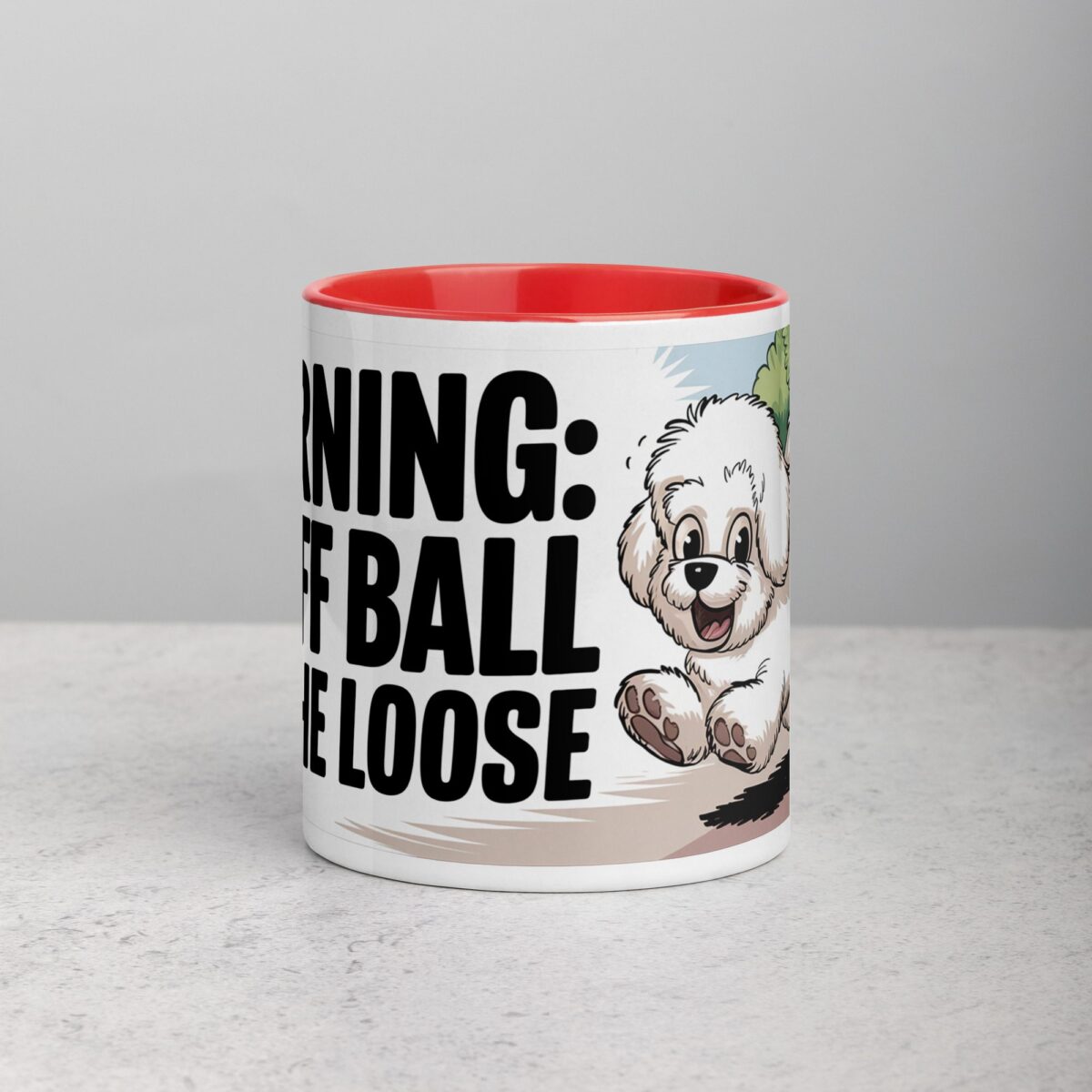 Warning: Fluff Ball on the Loose Coffee Mug - Image 7