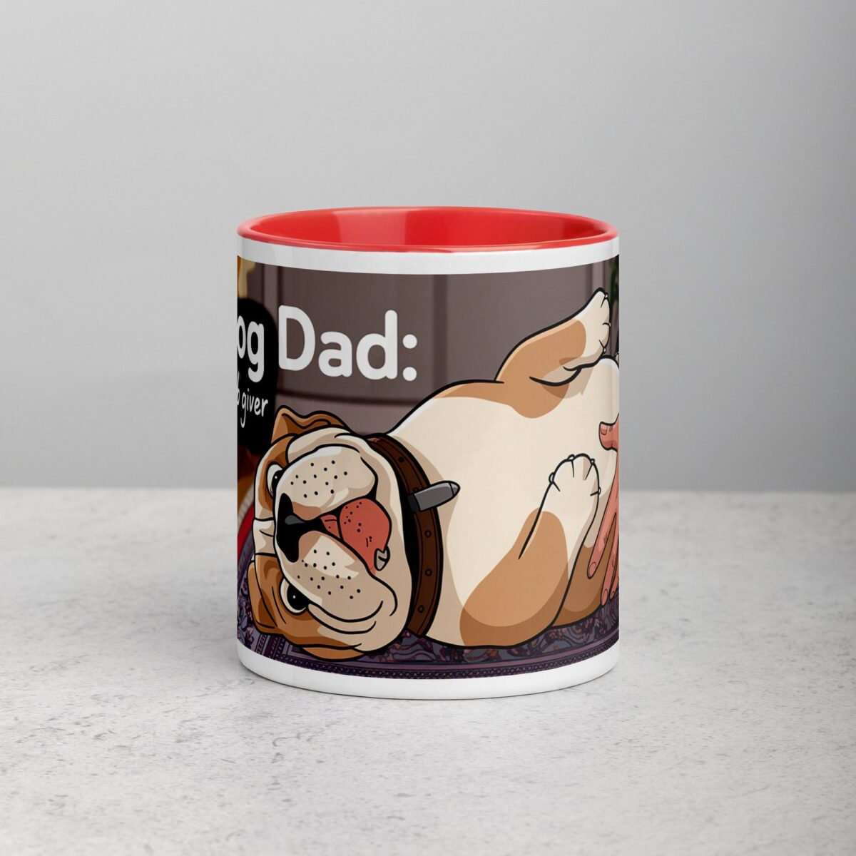 Bulldog Dad: Chief Belly Rub Giver Coffee Mug - Image 7