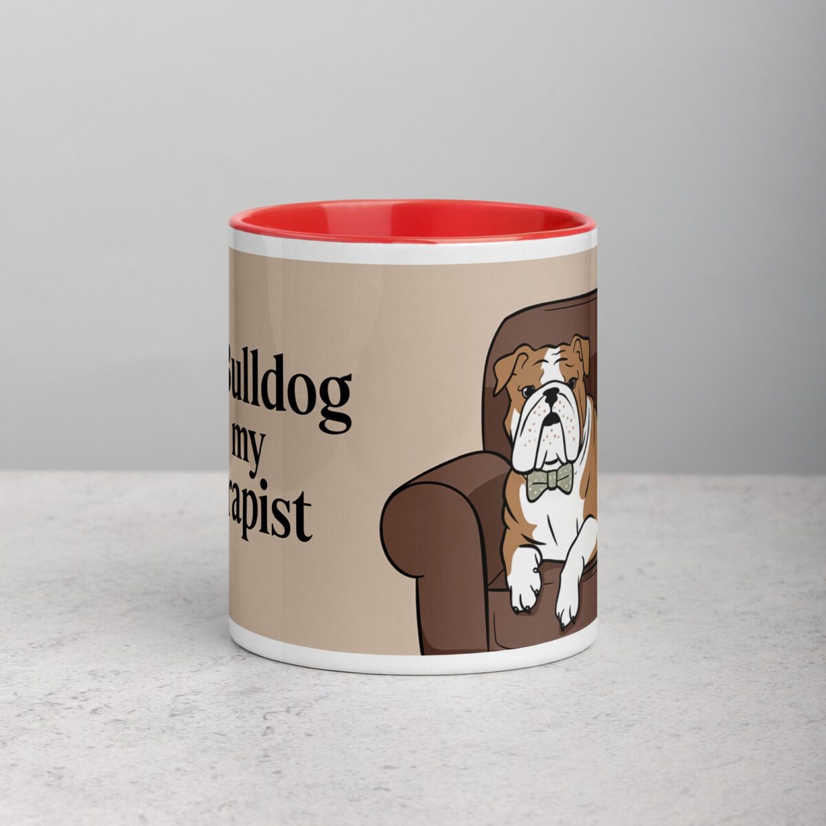My Bulldog Is My Therapist Coffee Mug & Tea Cup - Image 7
