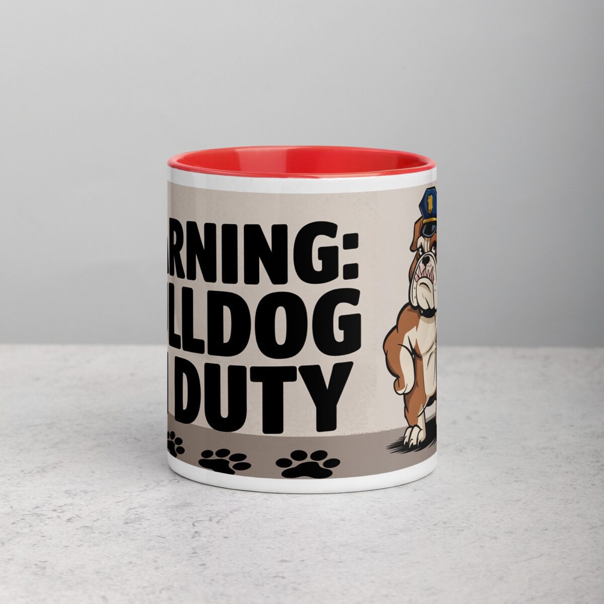 Warning: Bulldog on Duty Coffee Mug - Image 7