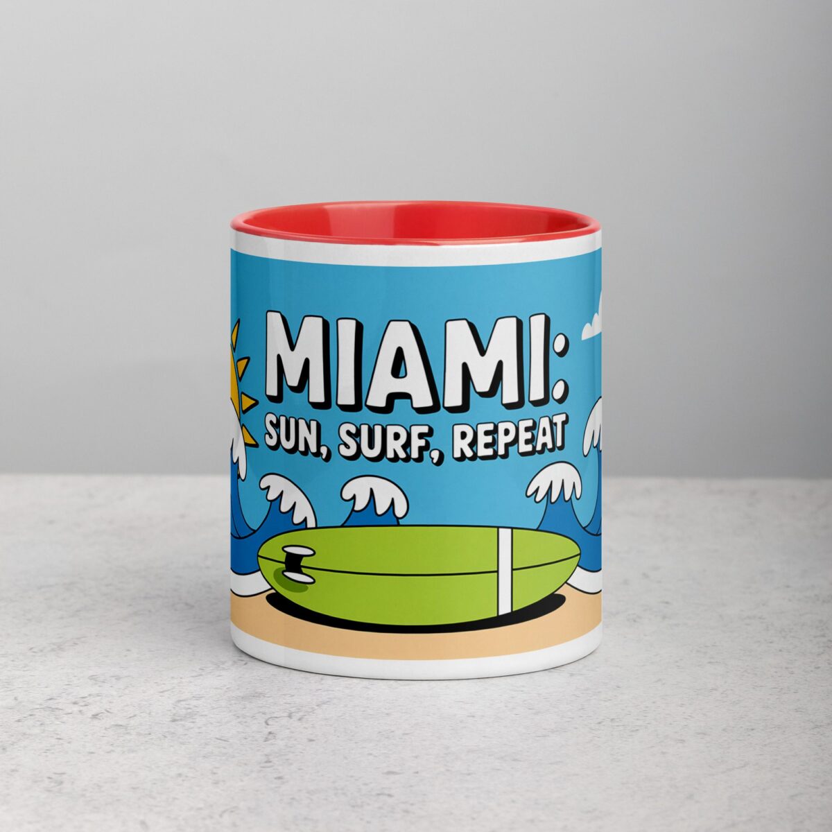 Miami: Sun, Surf, Repeat Coffee Mug - Image 7