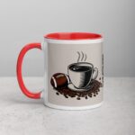 Fueled by Coffee & First Downs Football Mug - Image 8