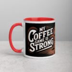 My Coffee Game is Strong Football Mug - Image 8