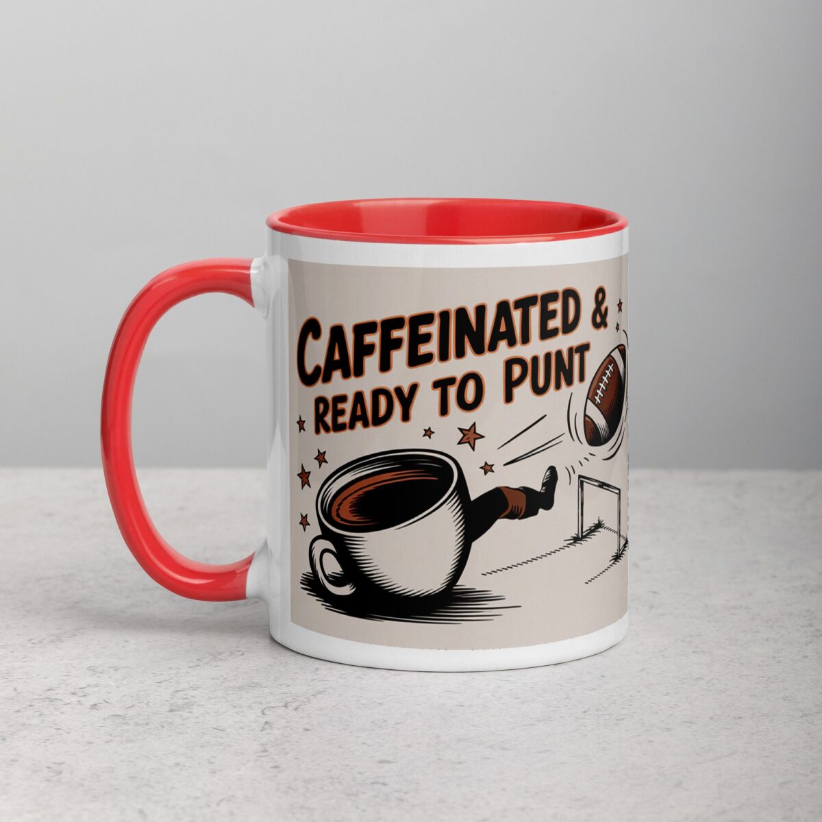 Caffeinated & Ready to Punt Football Mug - Image 8