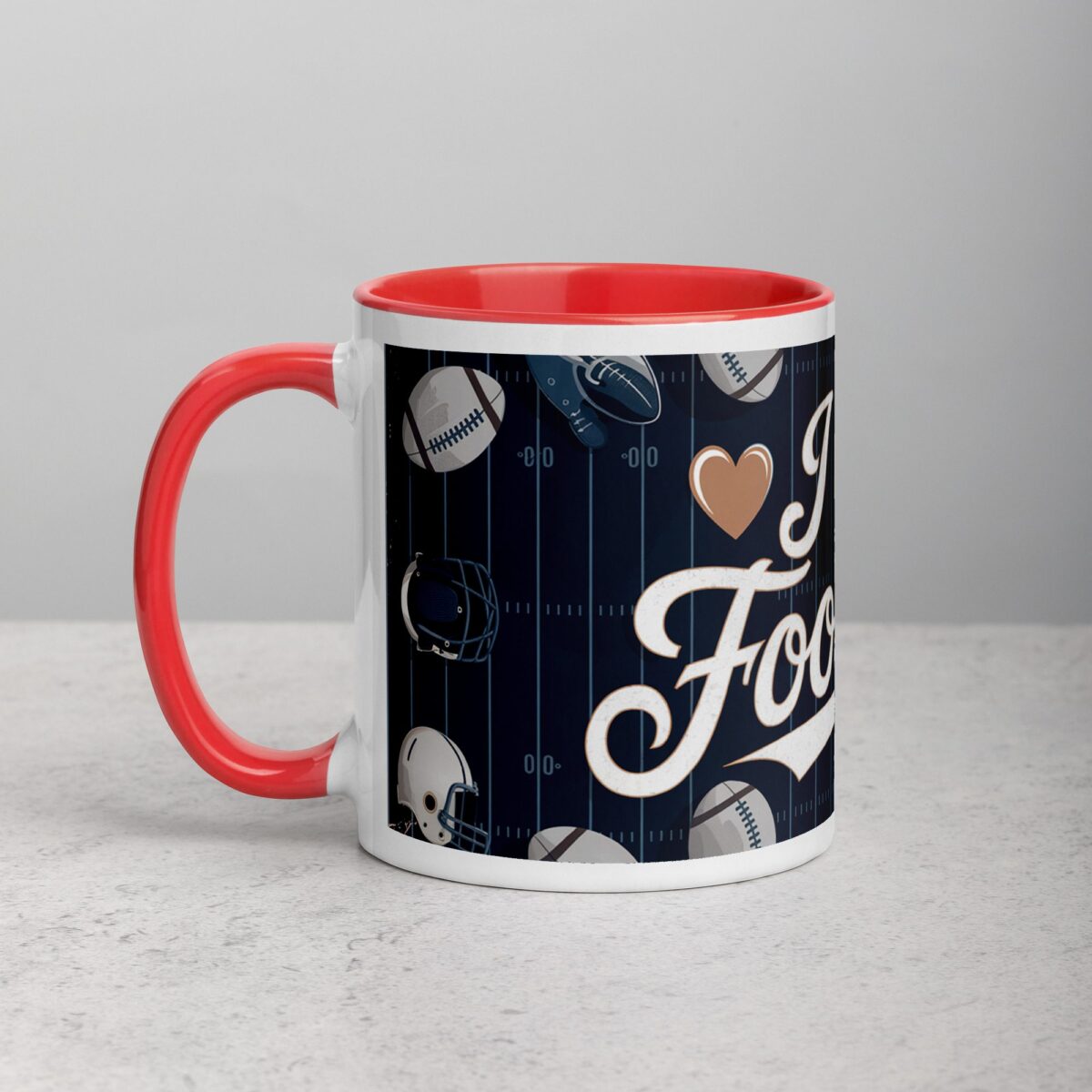 I Love Football Sophisticated Coffee Mug & Tea Cup - Image 8