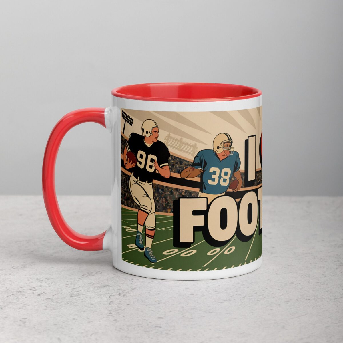 I Love Football Retro Coffee Mug & Tea Cup - Image 8