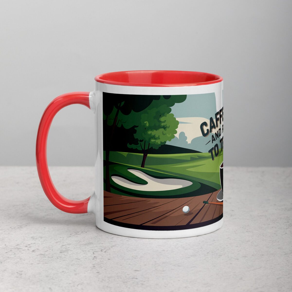 Caffeinated and Ready to Tee Off Golf Mug - Image 8