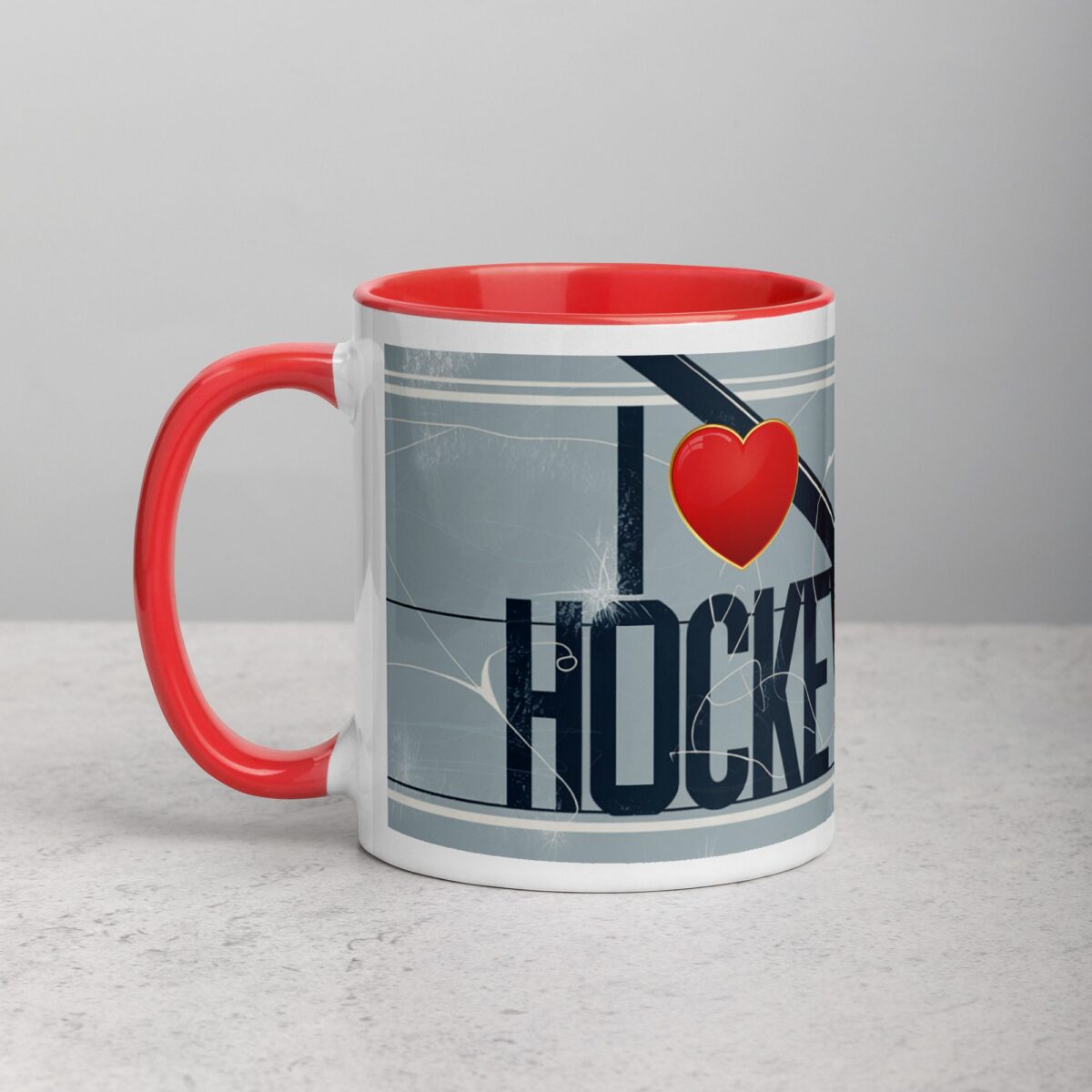 I Love Hockey Elegant Hockey Coffee Cup - Image 8