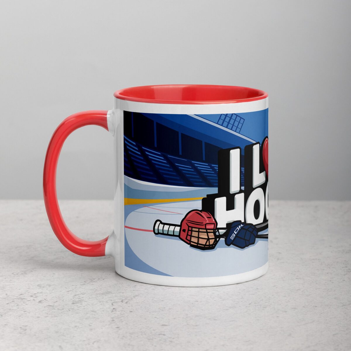 I Love Hockey Fun Hockey Coffee Cup - Image 8