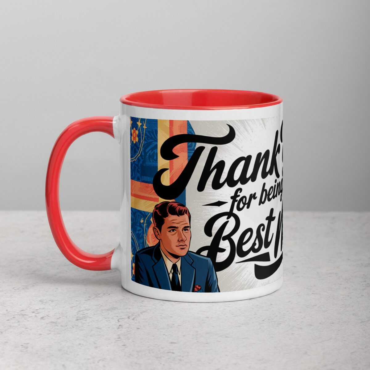 Retro Thank You Best Man Coffee Mug & Tea Cup - Image 8