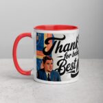 Retro Thank You Best Man Coffee Mug & Tea Cup - Image 8