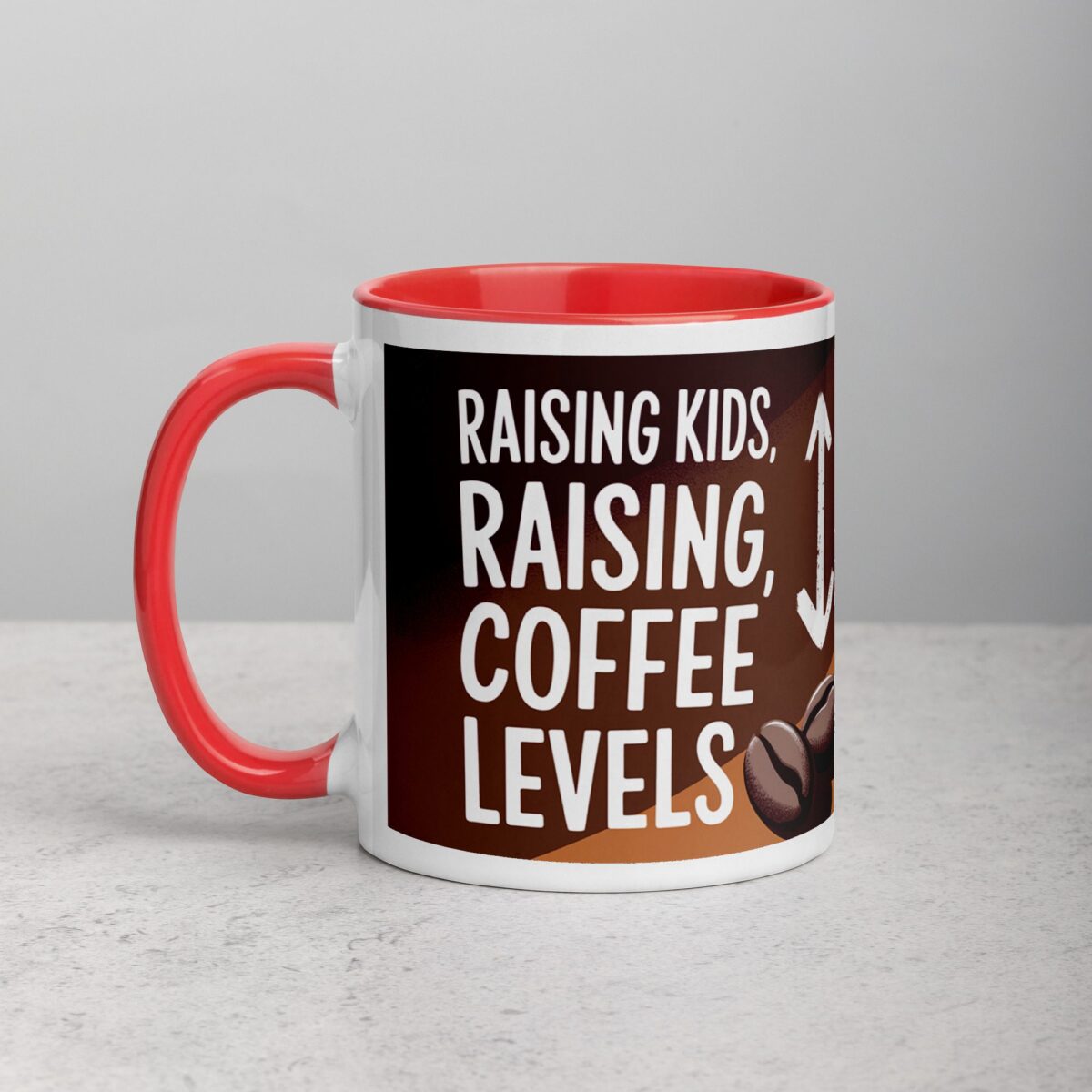 Raising Kids, Raising Coffee Levels Mug - Image 8