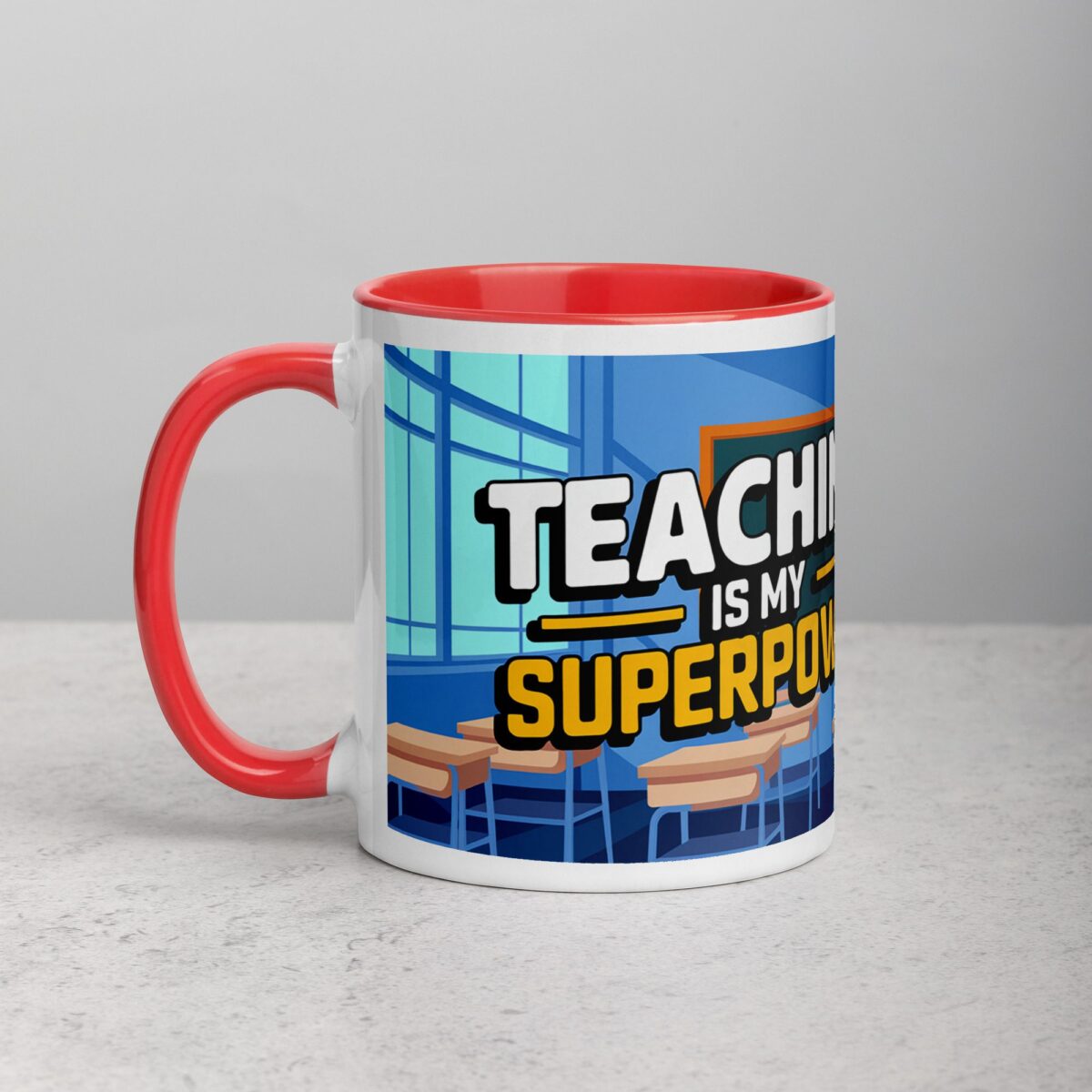 Teaching Is My Superpower Man Coffee Mug & Tea Cup - Image 8