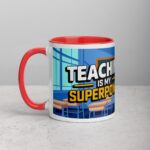 Teaching Is My Superpower Man Coffee Mug & Tea Cup - Image 8