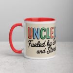 Uncle Life: Fueled by Snacks and Stories Mug - Image 8