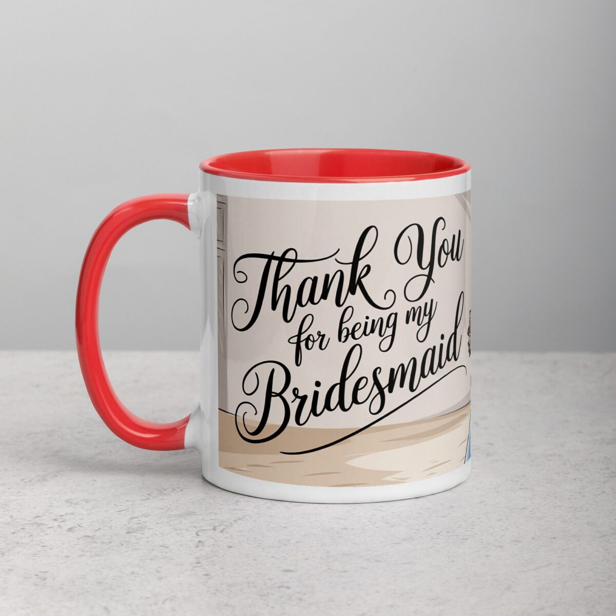 Thank You for Being My Bridesmaid Elegant Coffee Mug - Image 8