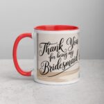 Thank You for Being My Bridesmaid Elegant Coffee Mug - Image 8