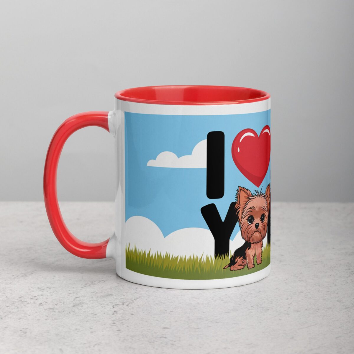 I ❤️ My Yorkie Coffee Mug & Tea Cup - Image 8