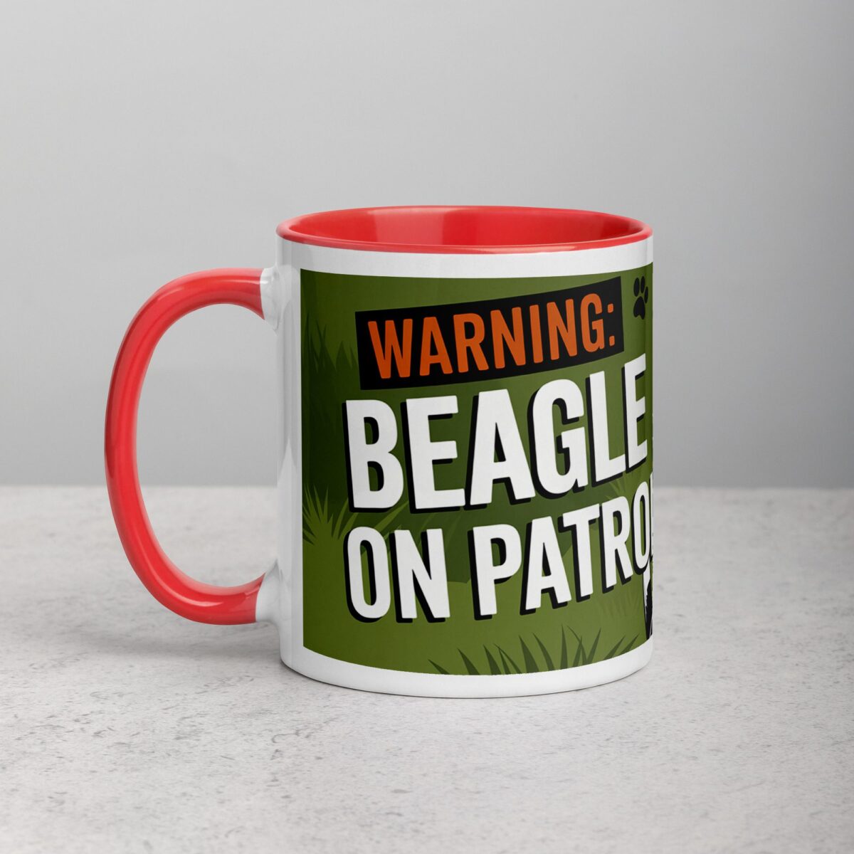 Warning: Beagle on Patrol Coffee Mug - Image 8