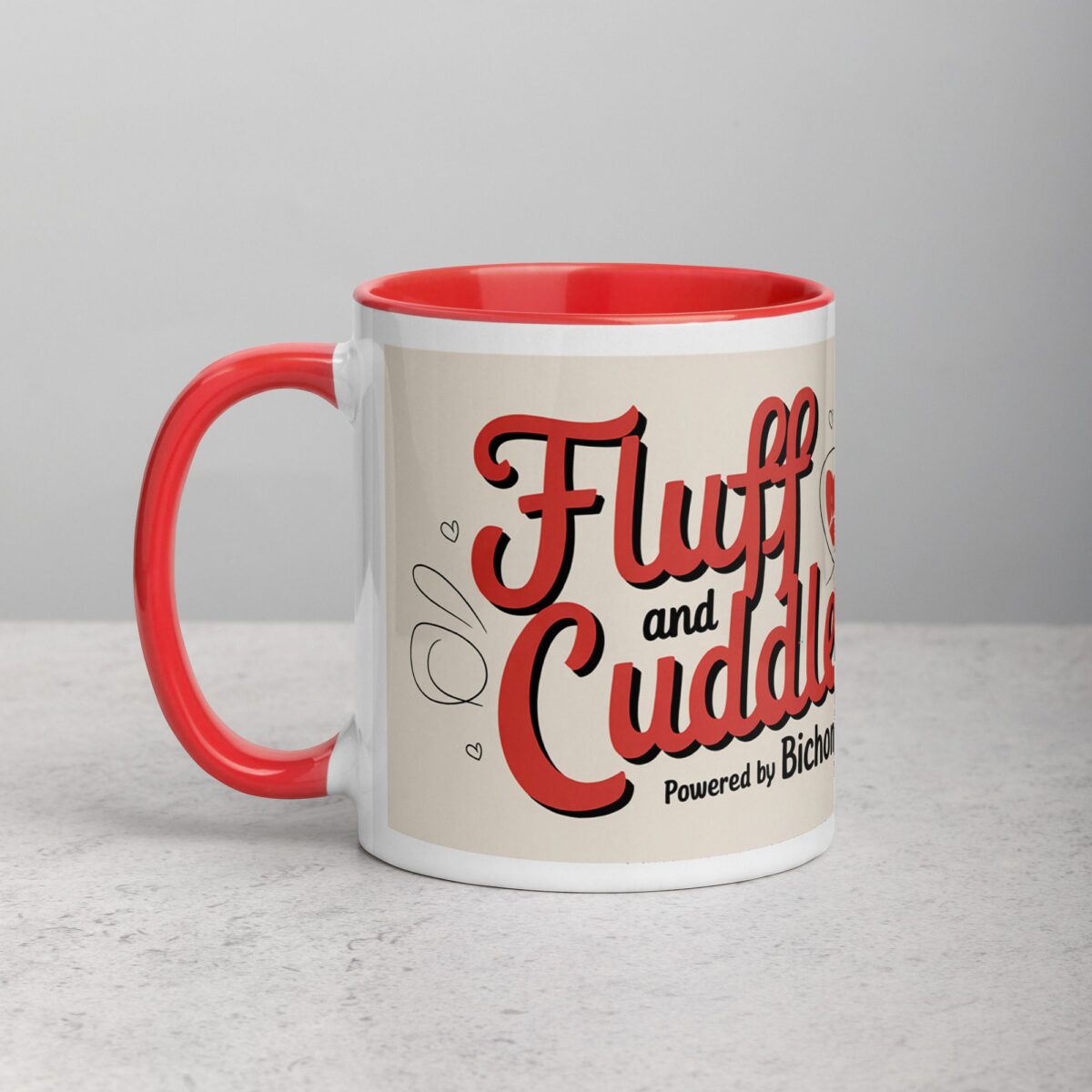 Fluff and Cuddles: Powered by Bichon Frise Coffee Mug - Image 8