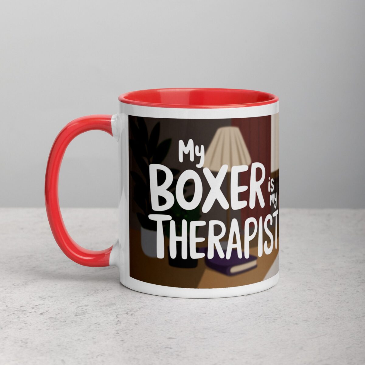 My Boxer Is My Therapist Coffee Mug - Image 8