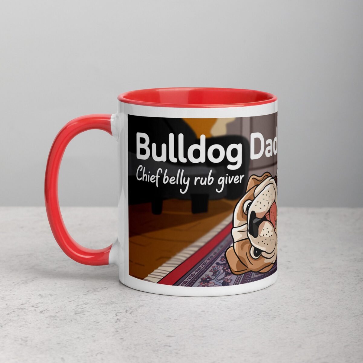 Bulldog Dad: Chief Belly Rub Giver Coffee Mug - Image 8