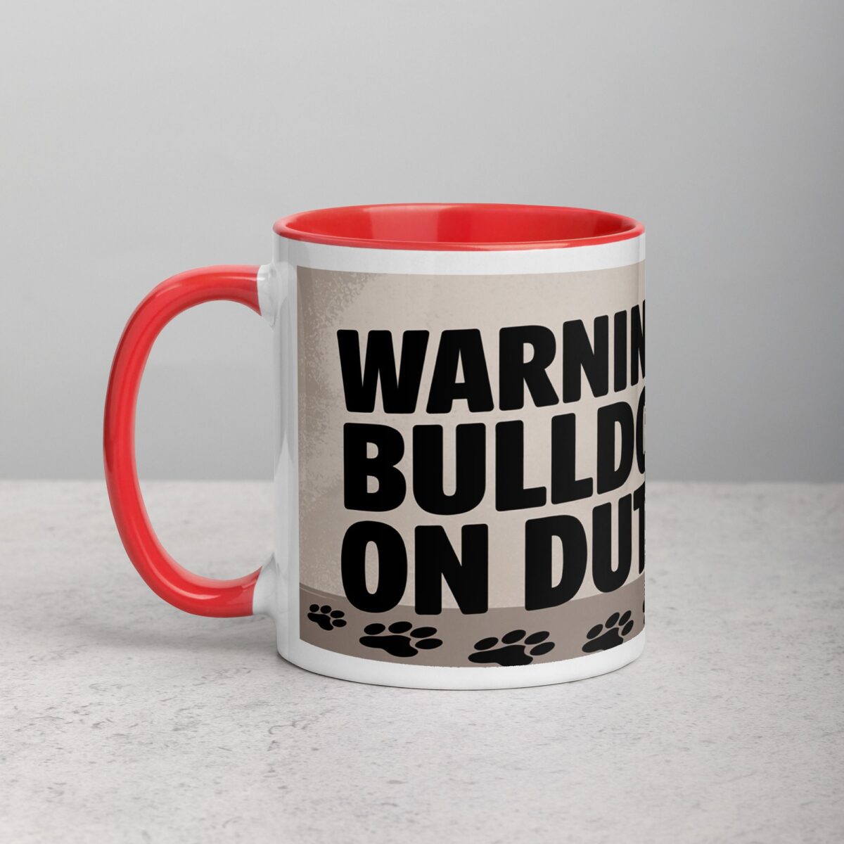 Warning: Bulldog on Duty Coffee Mug - Image 8