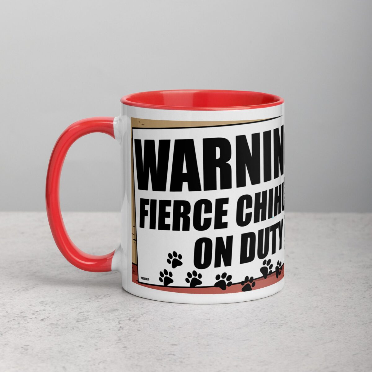 Warning: Fierce Chihuahua on Duty Coffee Mug - Image 8