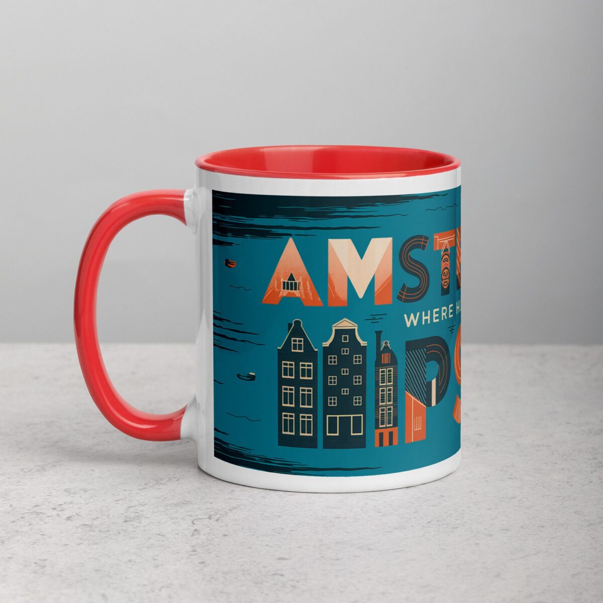 Amsterdam: Where History Meets Hipster Coffee Mug - Image 8