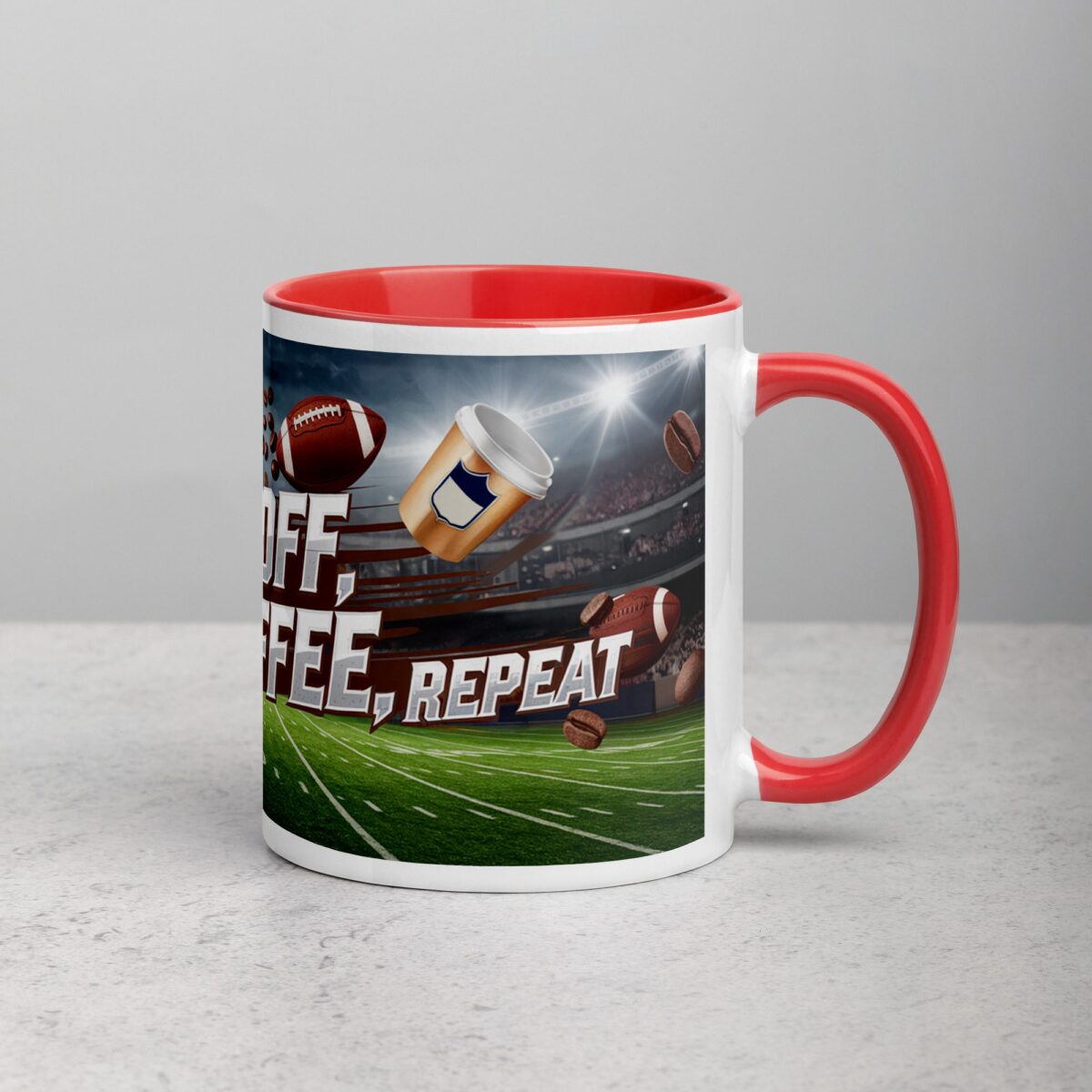 Kickoff, Coffee, Repeat Football Mug - Image 9