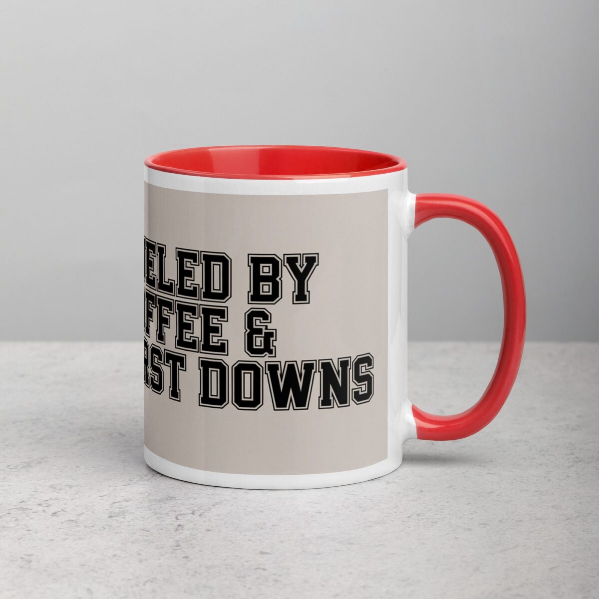 Fueled by Coffee & First Downs Football Mug - Image 9