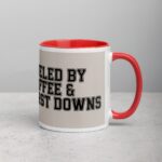 Fueled by Coffee & First Downs Football Mug - Image 9