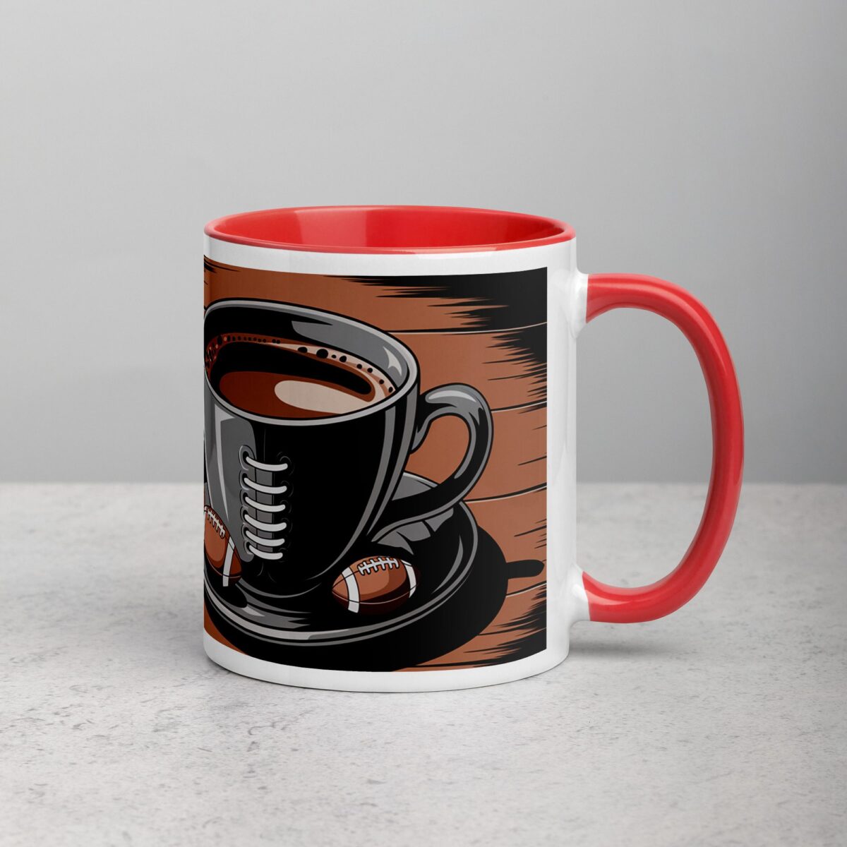 My Coffee Game is Strong Football Mug - Image 9