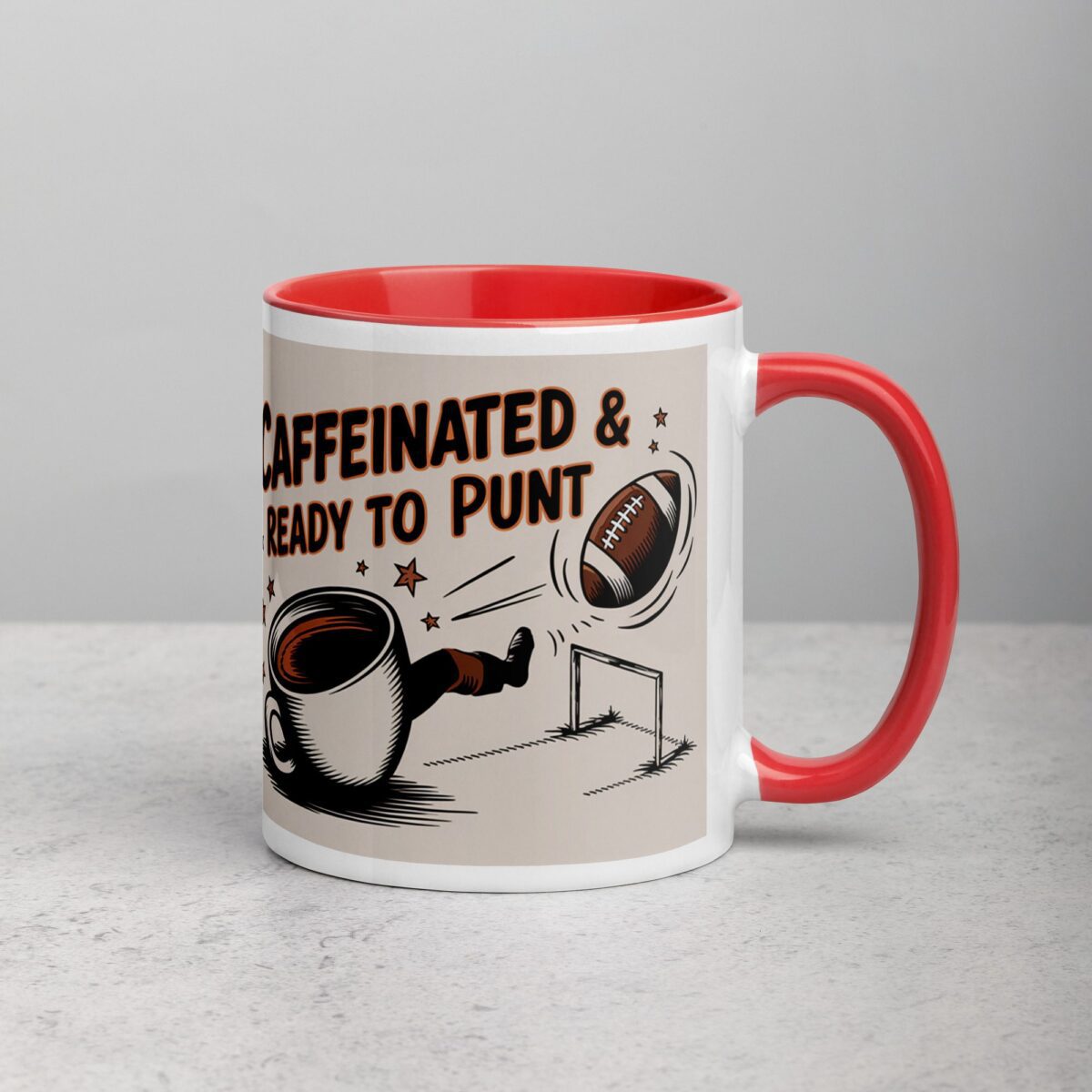 Caffeinated & Ready to Punt Football Mug - Image 9