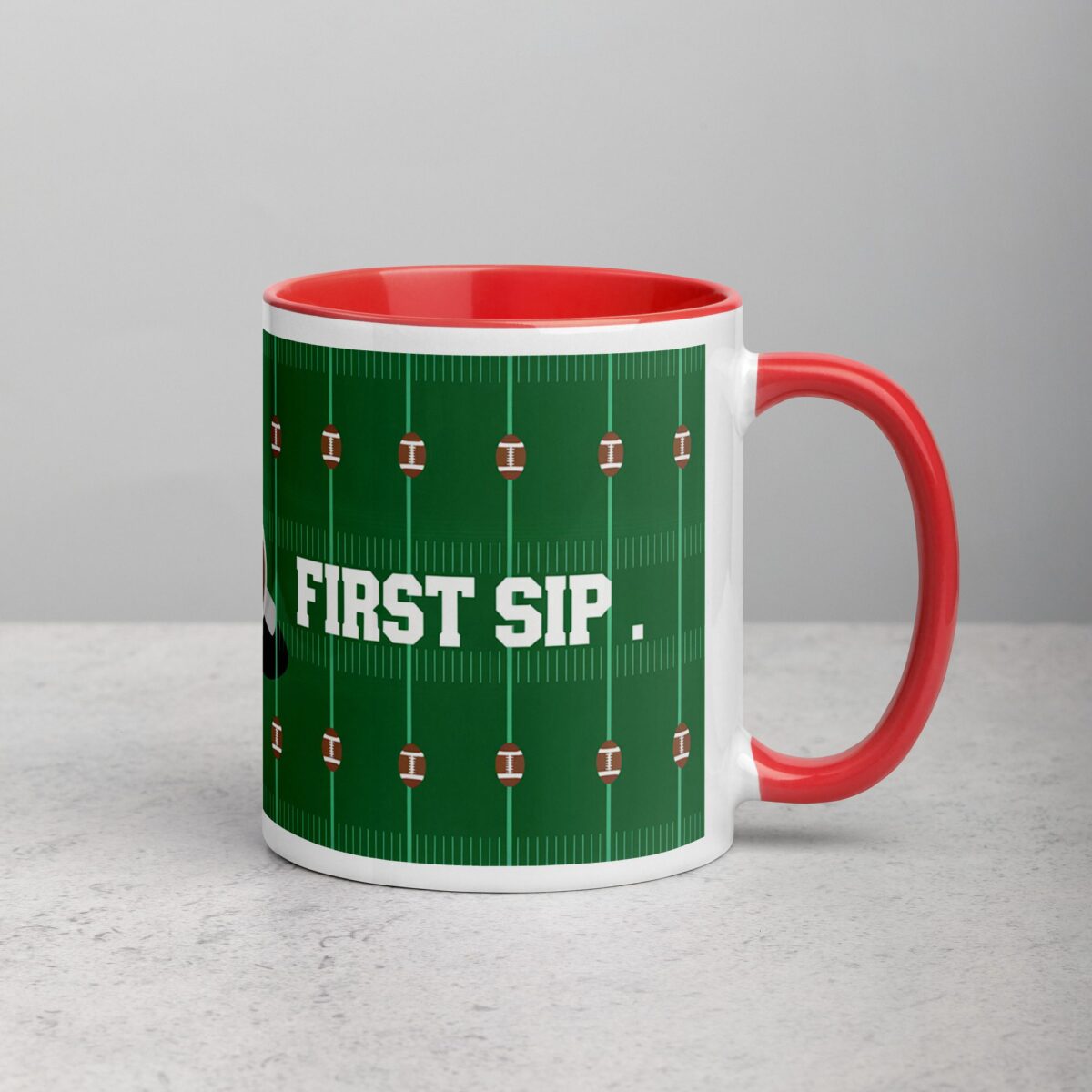First Down, First Sip Football Coffee Mug - Image 9