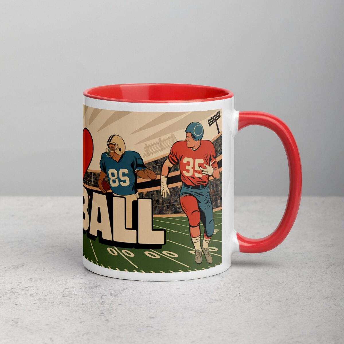 I Love Football Retro Coffee Mug & Tea Cup - Image 9