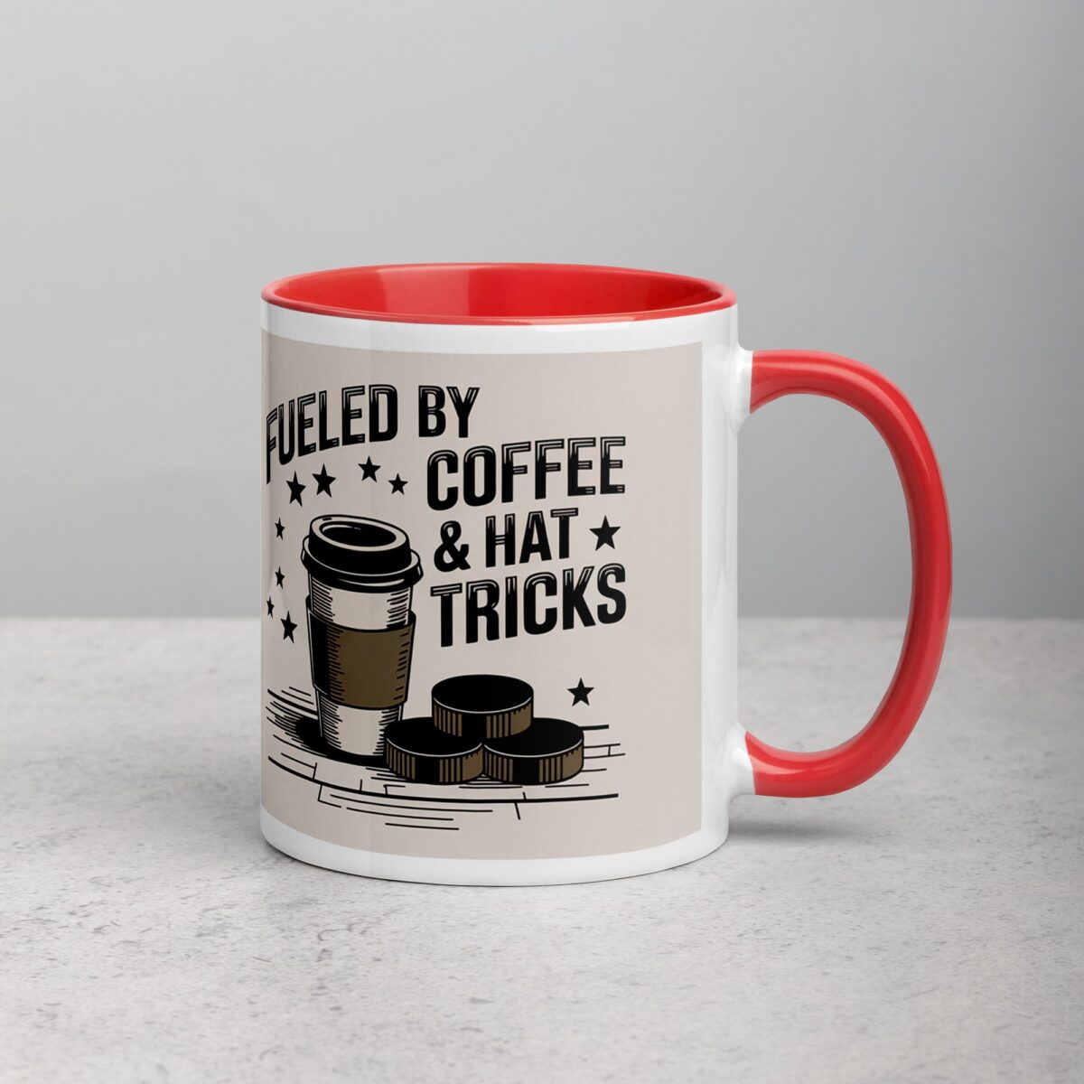 Fueled by Coffee & Hat Tricks Hockey Mug - Image 9