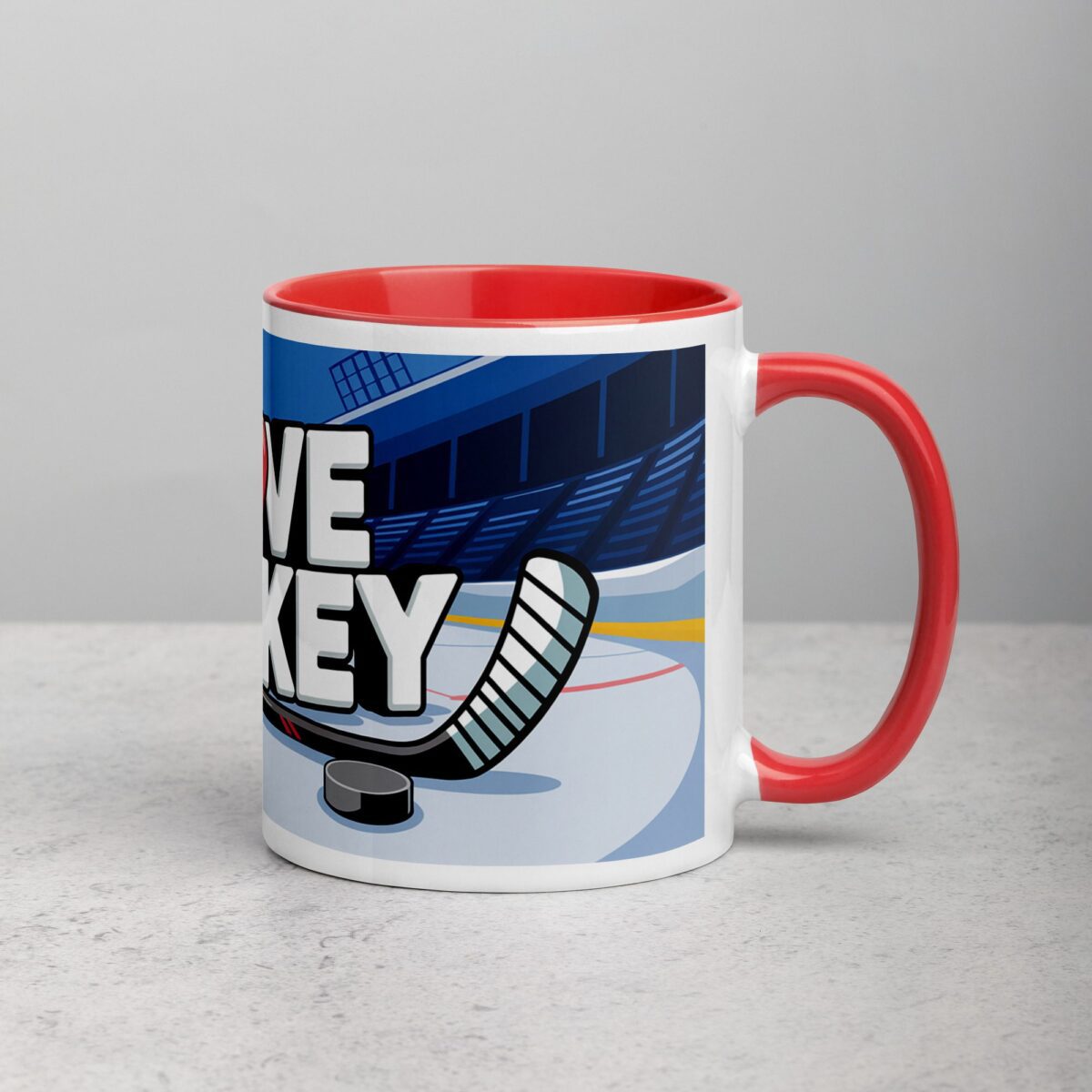 I Love Hockey Fun Hockey Coffee Cup - Image 9